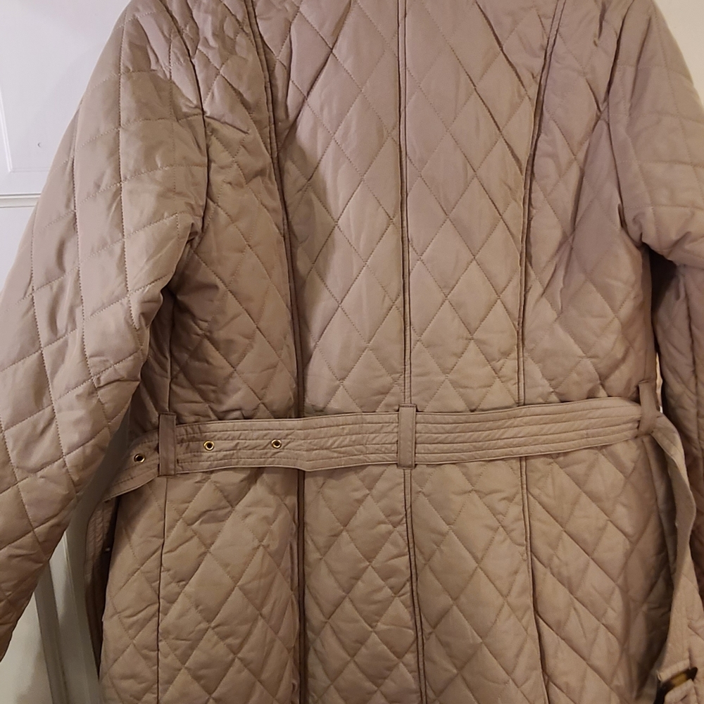 Barbour Cornel Quilt/light trench Oatmeal Tartan